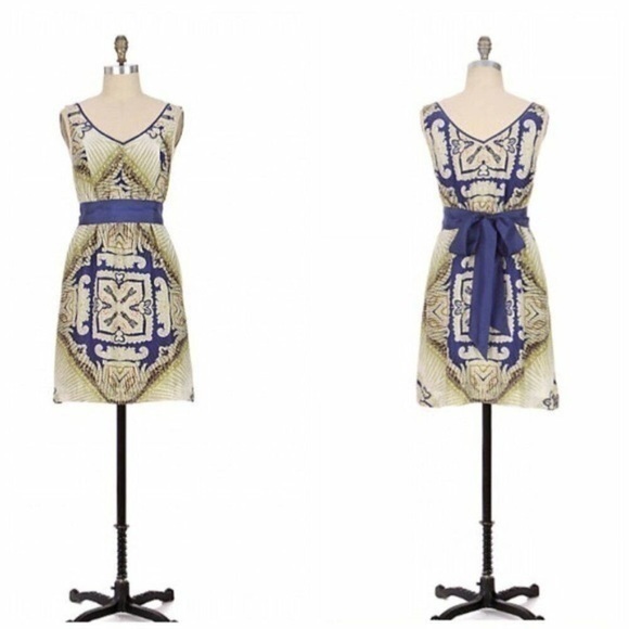 Nwot Anthro | Edme & Esyllte Silk “Kerchief” Print Dress Small Euro Summer